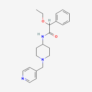 molecular formula C21H27N3O2 B7533328 2-ethoxy-2-phenyl-N-[1-(pyridin-4-ylmethyl)piperidin-4-yl]acetamide 