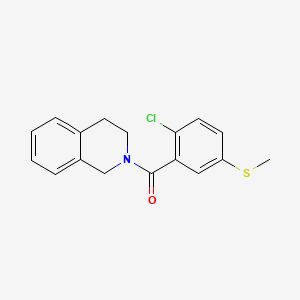 molecular formula C17H16ClNOS B7533350 (2-chloro-5-methylsulfanylphenyl)-(3,4-dihydro-1H-isoquinolin-2-yl)methanone 