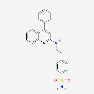 4-[2-[(4-Phenylquinolin-2-yl)amino]ethyl]benzenesulfonamide