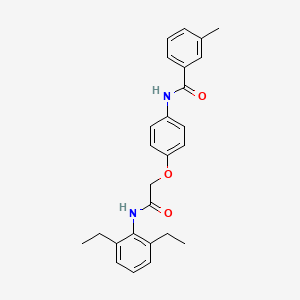 molecular formula C26H28N2O3 B7533376 N-[4-[2-(2,6-diethylanilino)-2-oxoethoxy]phenyl]-3-methylbenzamide 