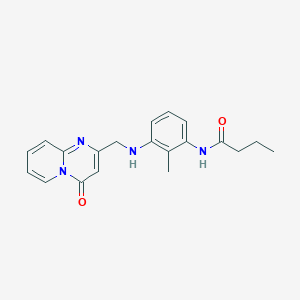 molecular formula C20H22N4O2 B7533424 N-[2-methyl-3-[(4-oxopyrido[1,2-a]pyrimidin-2-yl)methylamino]phenyl]butanamide 