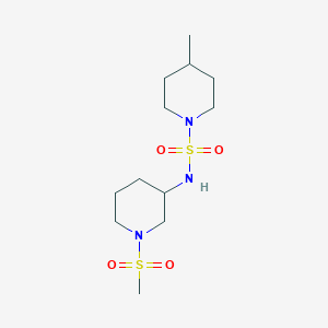 molecular formula C12H25N3O4S2 B7533435 4-methyl-N-(1-methylsulfonylpiperidin-3-yl)piperidine-1-sulfonamide 