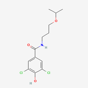 molecular formula C13H17Cl2NO3 B7533444 3,5-dichloro-4-hydroxy-N-(3-propan-2-yloxypropyl)benzamide 