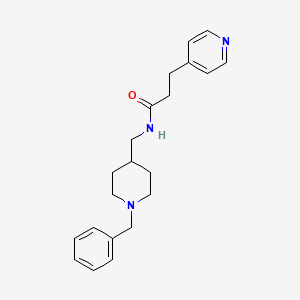 molecular formula C21H27N3O B7533470 N-[(1-benzylpiperidin-4-yl)methyl]-3-pyridin-4-ylpropanamide 