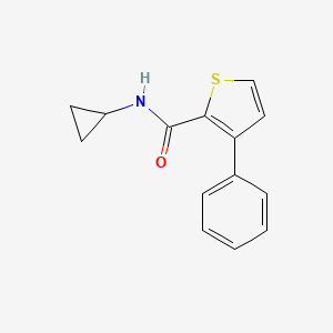 molecular formula C14H13NOS B7533528 N-cyclopropyl-3-phenylthiophene-2-carboxamide 