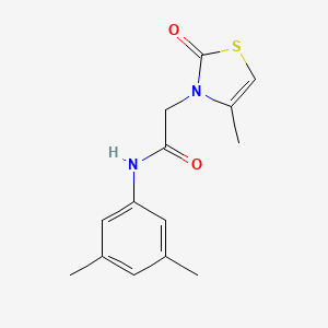 molecular formula C14H16N2O2S B7533551 N-(3,5-dimethylphenyl)-2-(4-methyl-2-oxo-1,3-thiazol-3-yl)acetamide 