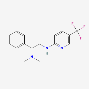 molecular formula C16H18F3N3 B7533604 Dimethyl-[1-phenyl-2-[[5-(trifluoromethyl)-2-pyridyl]amino]ethyl]amine 