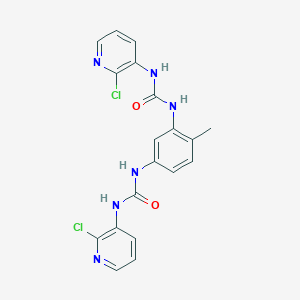 molecular formula C19H16Cl2N6O2 B7533610 1-(2-Chloropyridin-3-yl)-3-[3-[(2-chloropyridin-3-yl)carbamoylamino]-4-methylphenyl]urea 