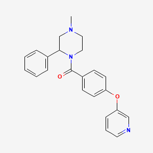 molecular formula C23H23N3O2 B7533618 (4-Methyl-2-phenylpiperazin-1-yl)-(4-pyridin-3-yloxyphenyl)methanone 