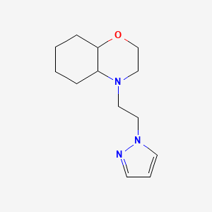 molecular formula C13H21N3O B7533638 4-(2-Pyrazol-1-ylethyl)-2,3,4a,5,6,7,8,8a-octahydrobenzo[b][1,4]oxazine 
