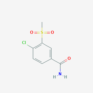 molecular formula C8H8ClNO3S B7533695 4-Chloro-3-methylsulfonylbenzamide 
