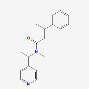molecular formula C18H22N2O B7533718 N-methyl-3-phenyl-N-(1-pyridin-4-ylethyl)butanamide 