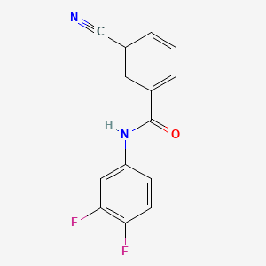 molecular formula C14H8F2N2O B7533751 3-cyano-N-(3,4-difluorophenyl)benzamide 