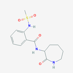 molecular formula C14H19N3O4S B7533762 2-(methanesulfonamido)-N-(2-oxoazepan-3-yl)benzamide 