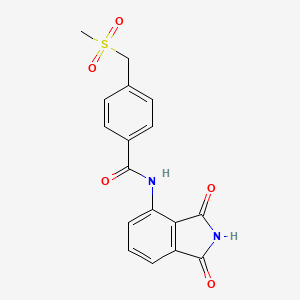 molecular formula C17H14N2O5S B7533792 N-(1,3-dioxoisoindol-4-yl)-4-(methylsulfonylmethyl)benzamide 