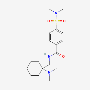 molecular formula C18H29N3O3S B7533827 N-[[1-(dimethylamino)cyclohexyl]methyl]-4-(dimethylsulfamoyl)benzamide 