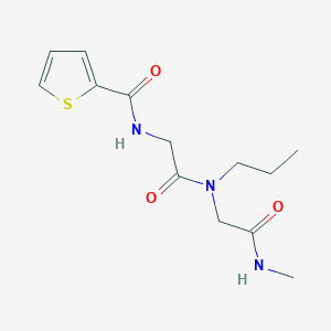 molecular formula C13H19N3O3S B7533846 N-[2-[[2-(methylamino)-2-oxoethyl]-propylamino]-2-oxoethyl]thiophene-2-carboxamide 