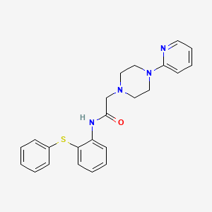 molecular formula C23H24N4OS B7533861 N-(2-phenylsulfanylphenyl)-2-(4-pyridin-2-ylpiperazin-1-yl)acetamide 