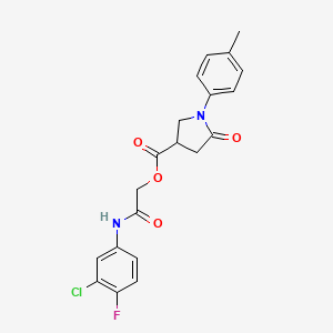 [2-(3-Chloro-4-fluoroanilino)-2-oxoethyl] 1-(4-methylphenyl)-5-oxopyrrolidine-3-carboxylate