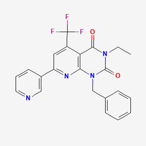 molecular formula C22H17F3N4O2 B7533869 1-Benzyl-3-ethyl-7-pyridin-3-yl-5-(trifluoromethyl)pyrido[2,3-d]pyrimidine-2,4-dione 