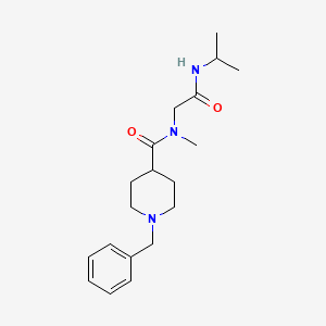 molecular formula C19H29N3O2 B7533874 1-benzyl-N-methyl-N-[2-oxo-2-(propan-2-ylamino)ethyl]piperidine-4-carboxamide 