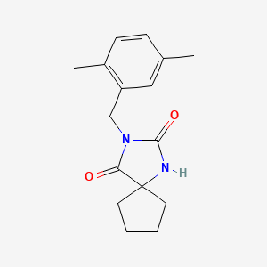 molecular formula C16H20N2O2 B7533909 3-[(2,5-Dimethylphenyl)methyl]-1,3-diazaspiro[4.4]nonane-2,4-dione 