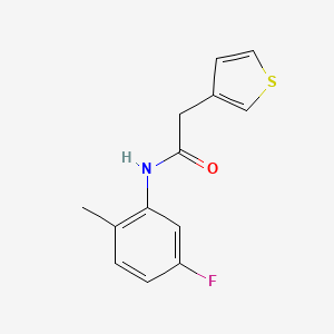molecular formula C13H12FNOS B7533943 N-(5-fluoro-2-methylphenyl)-2-thiophen-3-ylacetamide 