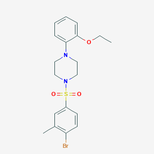 molecular formula C19H23BrN2O3S B7533960 1-(4-Bromo-3-methylphenyl)sulfonyl-4-(2-ethoxyphenyl)piperazine 
