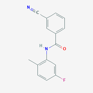 molecular formula C15H11FN2O B7534022 3-cyano-N-(5-fluoro-2-methylphenyl)benzamide 