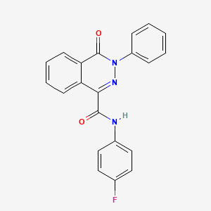 molecular formula C21H14FN3O2 B7534037 N-(4-fluorophenyl)-4-oxo-3-phenylphthalazine-1-carboxamide 