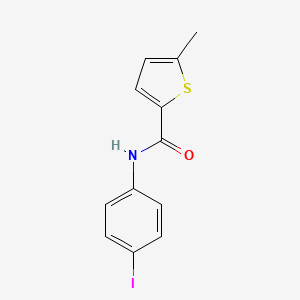 molecular formula C12H10INOS B7534058 N-(4-iodophenyl)-5-methylthiophene-2-carboxamide 
