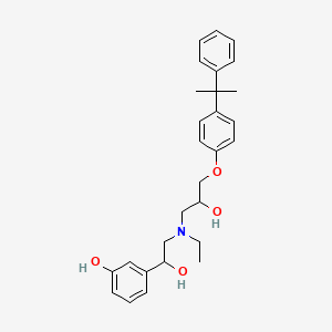 3-[2-[Ethyl-[2-hydroxy-3-[4-(2-phenylpropan-2-yl)phenoxy]propyl]amino]-1-hydroxyethyl]phenol