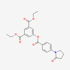 Diethyl 5-[4-(2-oxopyrrolidin-1-yl)benzoyl]oxybenzene-1,3-dicarboxylate