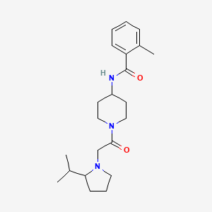 2-methyl-N-[1-[2-(2-propan-2-ylpyrrolidin-1-yl)acetyl]piperidin-4-yl]benzamide