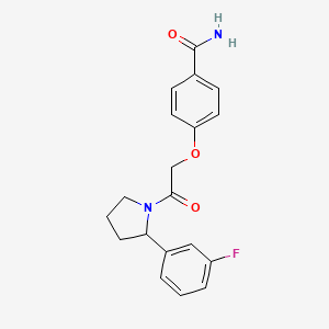 4-[2-[2-(3-Fluorophenyl)pyrrolidin-1-yl]-2-oxoethoxy]benzamide