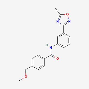 4-(methoxymethyl)-N-[3-(5-methyl-1,2,4-oxadiazol-3-yl)phenyl]benzamide