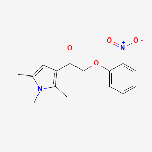 molecular formula C15H16N2O4 B7534198 2-(2-Nitrophenoxy)-1-(1,2,5-trimethylpyrrol-3-yl)ethanone 