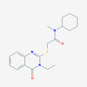 N-cyclohexyl-2-(3-ethyl-4-oxoquinazolin-2-yl)sulfanyl-N-methylacetamide