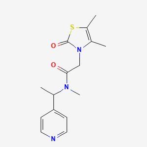 2-(4,5-dimethyl-2-oxo-1,3-thiazol-3-yl)-N-methyl-N-(1-pyridin-4-ylethyl)acetamide