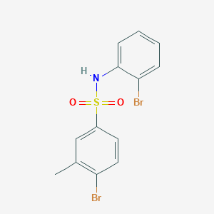 molecular formula C13H11Br2NO2S B7534241 4-bromo-N-(2-bromophenyl)-3-methylbenzenesulfonamide 