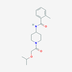 molecular formula C18H26N2O3 B7534248 2-methyl-N-[1-(2-propan-2-yloxyacetyl)piperidin-4-yl]benzamide 