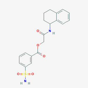 molecular formula C19H20N2O5S B7534301 [2-Oxo-2-(1,2,3,4-tetrahydronaphthalen-1-ylamino)ethyl] 3-sulfamoylbenzoate 
