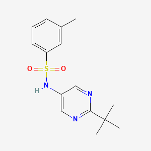 molecular formula C15H19N3O2S B7534337 N-(2-tert-butylpyrimidin-5-yl)-3-methylbenzenesulfonamide 