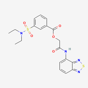 molecular formula C19H20N4O5S2 B7534411 [2-(2,1,3-Benzothiadiazol-4-ylamino)-2-oxoethyl] 3-(diethylsulfamoyl)benzoate 