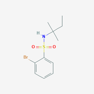 molecular formula C11H16BrNO2S B7534436 2-bromo-N-(1,1-dimethylpropyl)benzenesulfonamide 