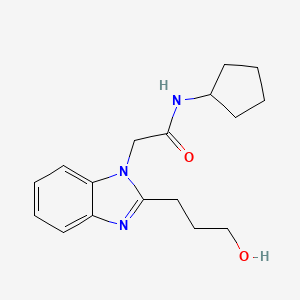 N-cyclopentyl-2-[2-(3-hydroxypropyl)benzimidazol-1-yl]acetamide