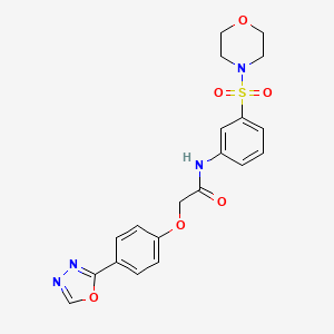 molecular formula C20H20N4O6S B7534469 N-(3-morpholin-4-ylsulfonylphenyl)-2-[4-(1,3,4-oxadiazol-2-yl)phenoxy]acetamide 