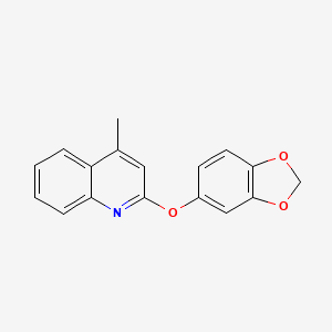 molecular formula C17H13NO3 B7534476 2-(1,3-Benzodioxol-5-yloxy)-4-methylquinoline 