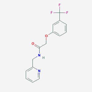 molecular formula C15H13F3N2O2 B7534477 N-(pyridin-2-ylmethyl)-2-[3-(trifluoromethyl)phenoxy]acetamide 