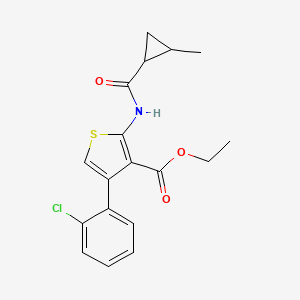 molecular formula C18H18ClNO3S B7534494 Ethyl 4-(2-chlorophenyl)-2-[(2-methylcyclopropanecarbonyl)amino]thiophene-3-carboxylate 